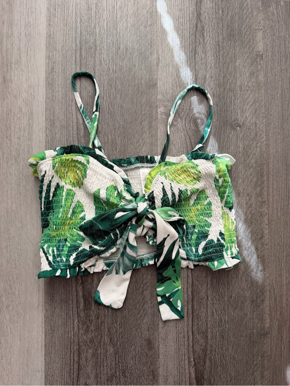 Monstera Tie-Front Top